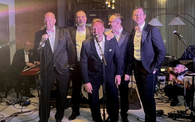 Live karaoke at a joint stag and hen party near Winchester